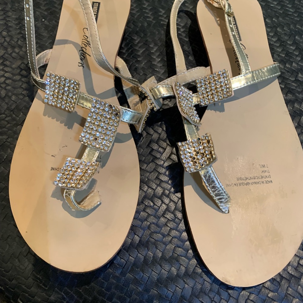 Blingy sandals.